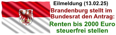 Antrag im Bundesrat: Renten bis 2.000 Euro steuerfrei stellen